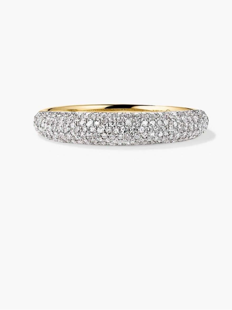 Mejuri 14k Yellow Gold Pav Diamond Ring